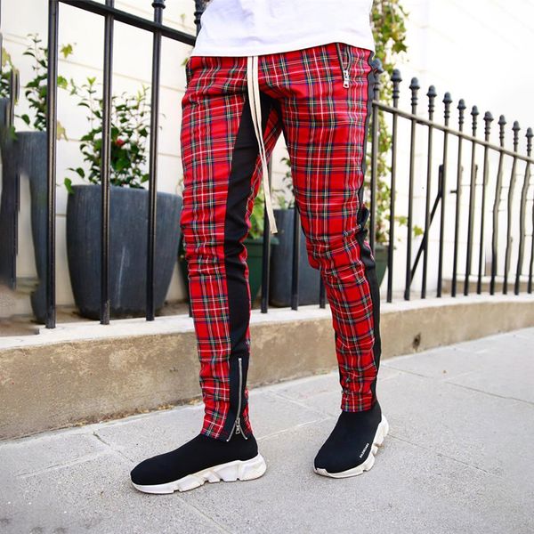 men's pants jogger casual plaid slim fit trousers fashion streetwear trend 230307, Black
men's pants jogger casual plaid slim fit trousers fashion streetwear trend 230307, Black