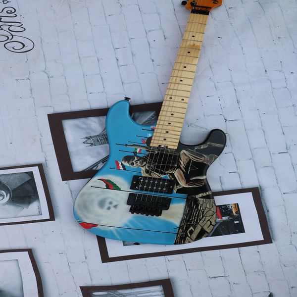 hand-painted st high-quality six-string electric guitar, high-quality pickup, package
hand-painted st high-quality six-string electric guitar, high-quality pickup, package