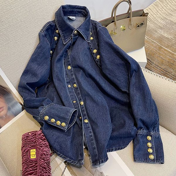 women's blouses shirts superaen denim shirt women's spring autumn fashion korean jeans shirt 230308, White
women's blouses shirts superaen denim shirt women's spring autumn fashion korean jeans shirt 230308, White