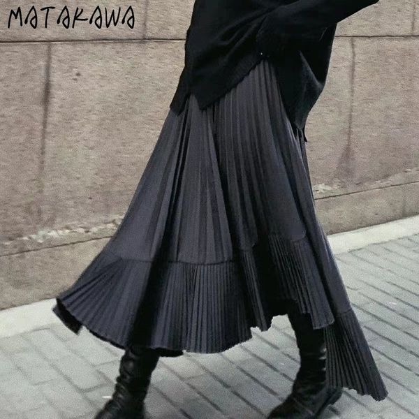 skirts matakawa irregular autumn winter solid long skirts high waist pleated patchwork mermaid faldas korean irregular women skirts 230308, Black
skirts matakawa irregular autumn winter solid long skirts high waist pleated patchwork mermaid faldas korean irregular women skirts 230308, Black