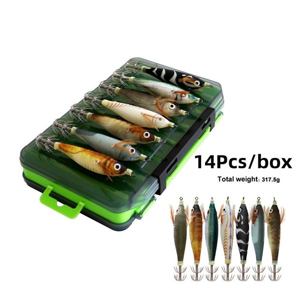 baits lures 14pcs fishing lure luminous wood shrimp squid jig hook with box artificial ocs cuttlefish saltwater hard bait 230307
baits lures 14pcs fishing lure luminous wood shrimp squid jig hook with box artificial ocs cuttlefish saltwater hard bait 230307