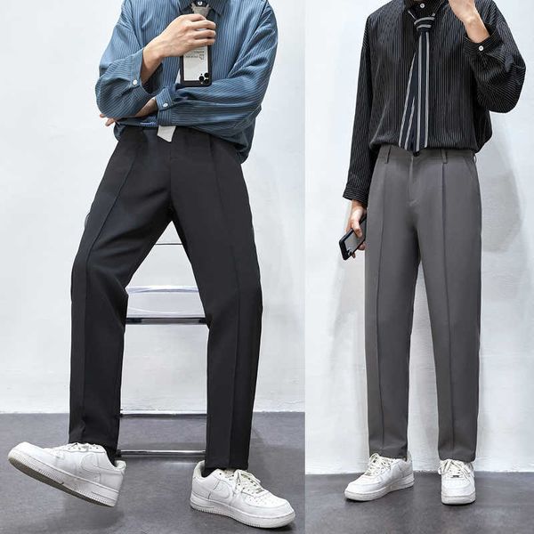 men's pants 2023 spring new men suit pants korean style elastic waist casual trousers for male straight solid color fashion pants z0306, Black
men's pants 2023 spring new men suit pants korean style elastic waist casual trousers for male straight solid color fashion pants z0306, Black