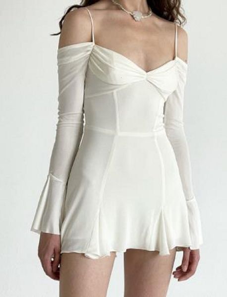 casual dresse flounced edge skinny white mini long flared sleeve spaghetti strap off shoulder low cut sling party streetwear 230307, Black;gray
casual dresse flounced edge skinny white mini long flared sleeve spaghetti strap off shoulder low cut sling party streetwear 230307, Black;gray