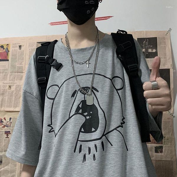 men's t shirts 2023ss short-sleeved t-shirt men's hong kong style trend bear cartoon print large size all-match couple simple kawa, White;black
men's t shirts 2023ss short-sleeved t-shirt men's hong kong style trend bear cartoon print large size all-match couple simple kawa, White;black