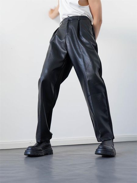 women's pants s men's straight leg leather fallwinter fashion singer punk style casual large 230308, Black;white
women's pants s men's straight leg leather fallwinter fashion singer punk style casual large 230308, Black;white