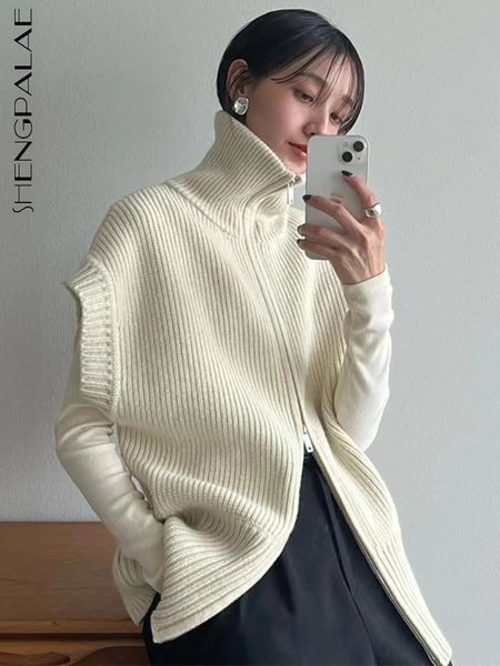 women's knits tees shengpaiae vintage high neck zipper sweater vest french design sense of minority chic sleeveless women 2023 autumn 5, White
women's knits tees shengpaiae vintage high neck zipper sweater vest french design sense of minority chic sleeveless women 2023 autumn 5, White