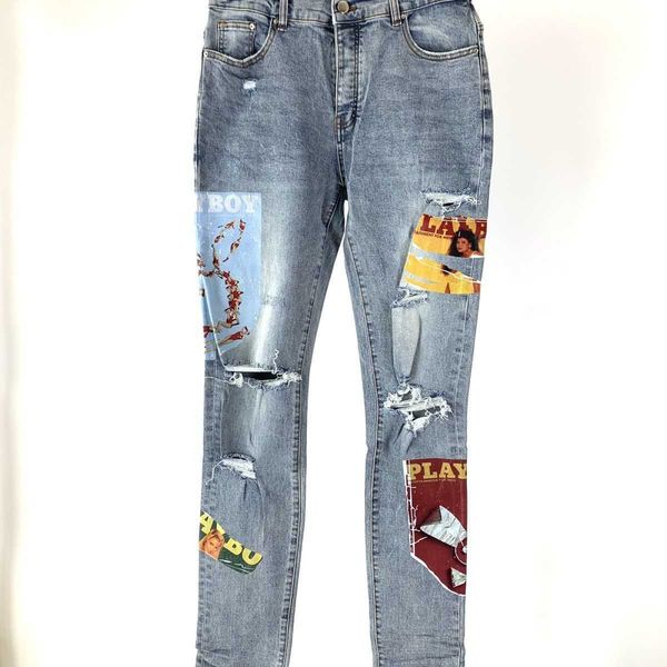 jeans men pants ammir winter style damaged rabbit ironing black denim trousers men's fashion designer brand niche ins celebrity casual, Blue
jeans men pants ammir winter style damaged rabbit ironing black denim trousers men's fashion designer brand niche ins celebrity casual, Blue
