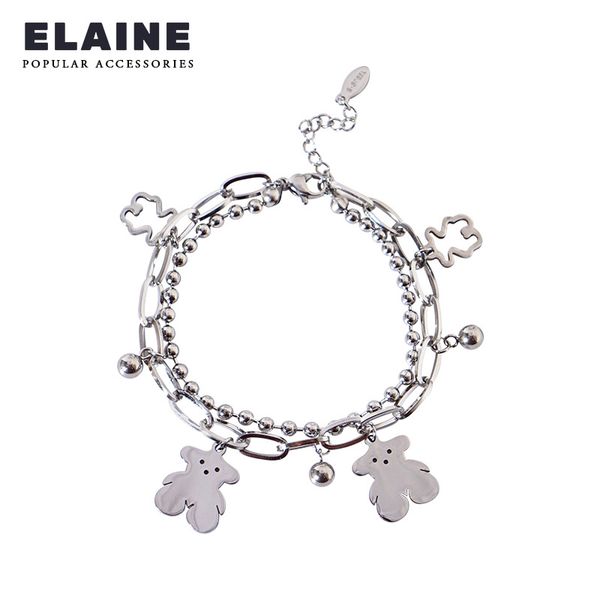 Cold wind bear bracelet women's titanium steel bead pendant double cross chain hip hop chain bracelet bracelet hand jewelry wholesale
Cold wind bear bracelet women's titanium steel bead pendant double cross chain hip hop chain bracelet bracelet hand jewelry wholesale