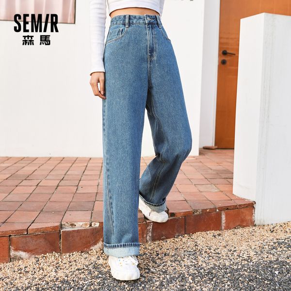 women's jeans semir jeans women cotton wide leg pants high waist slim loose ladies trousers ins spring casual pants 230308, Blue
women's jeans semir jeans women cotton wide leg pants high waist slim loose ladies trousers ins spring casual pants 230308, Blue