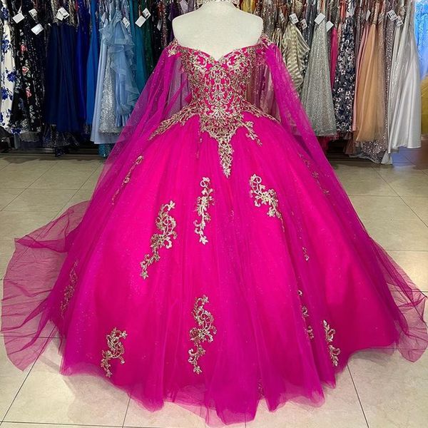 pink off-shulder ball gown quinceanera dresses vestidos de 15 anos fashion gold applique tulle with cape sweet 16 princess party gown, Blue;red
pink off-shulder ball gown quinceanera dresses vestidos de 15 anos fashion gold applique tulle with cape sweet 16 princess party gown, Blue;red