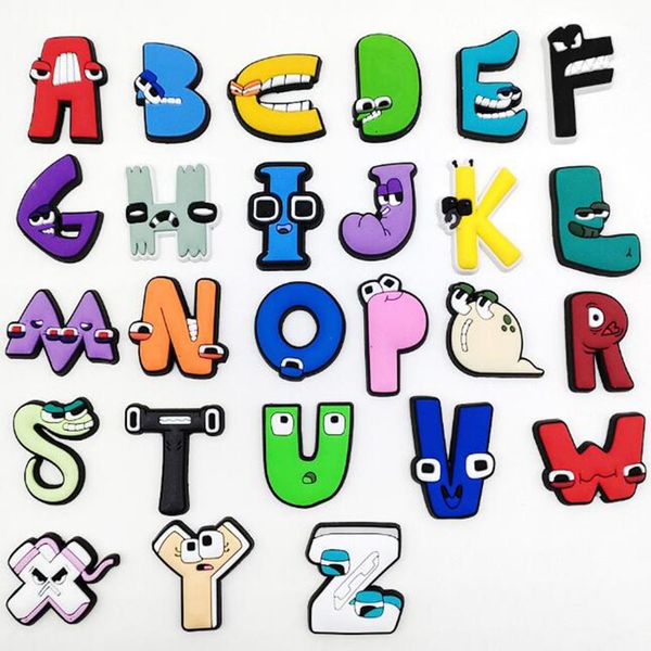 26styles cartoon english letter croc charms for childrdn shoe decoration accessories clog charms shoe buckle, White;pink
26styles cartoon english letter croc charms for childrdn shoe decoration accessories clog charms shoe buckle, White;pink