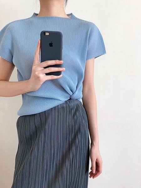 women s t shirt miyake pleated short sleeve 3 summer round neck solid color lemon yellow causal korean fashion 230307, White
women s t shirt miyake pleated short sleeve 3 summer round neck solid color lemon yellow causal korean fashion 230307, White