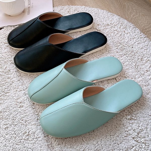 dress shoes women indoor slippers soft pu leather waterproof lovers summer autumn close toe slides female male home floor slipper 230308, Black
dress shoes women indoor slippers soft pu leather waterproof lovers summer autumn close toe slides female male home floor slipper 230308, Black