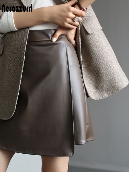 skirts nerazzurri spring mini faux leather skirts for women brown short leather skirt women black soft light high waisted skirt 230308
skirts nerazzurri spring mini faux leather skirts for women brown short leather skirt women black soft light high waisted skirt 230308