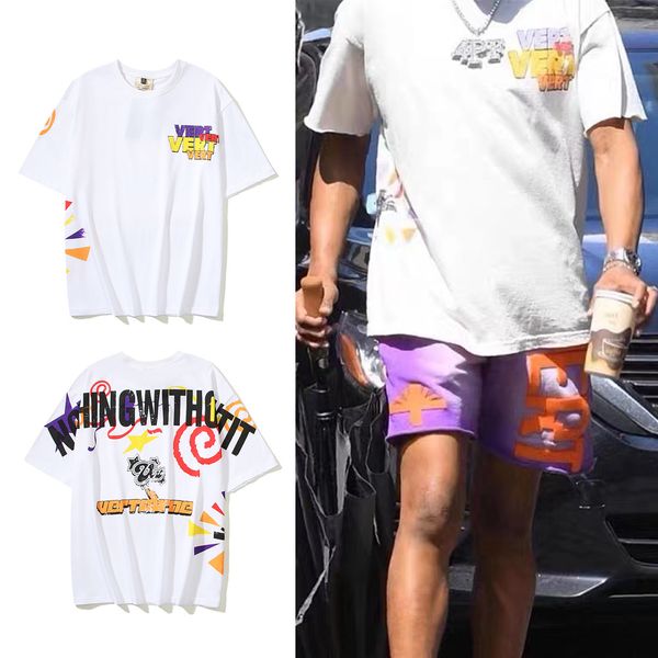 mens t-shirts round neck loose letter print drop shoulder short-sleeved t-shirt, White;black 
mens t-shirts round neck loose letter print drop shoulder short-sleeved t-shirt, White;black