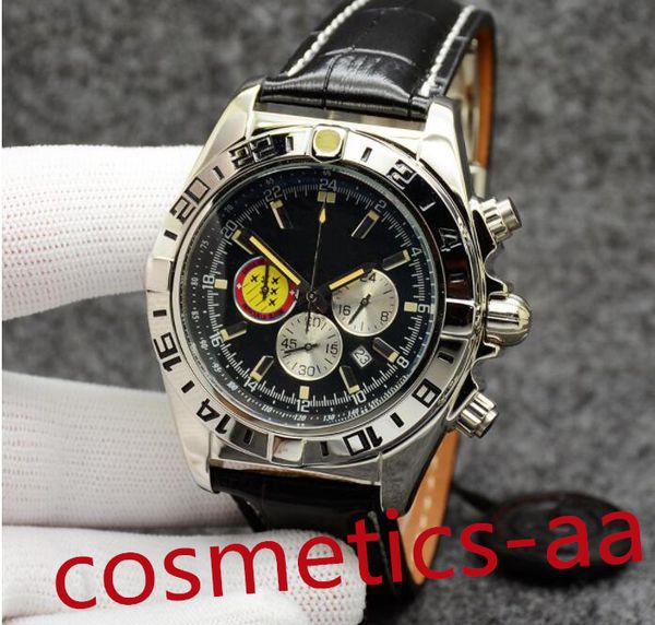 8 color men watch chronomat patrouille air watch quality navitimer chronograph battery movement quartz silver dial 50th anniversary leather, Slivery;brown
8 color men watch chronomat patrouille air watch quality navitimer chronograph battery movement quartz silver dial 50th anniversary leather, Slivery;brown