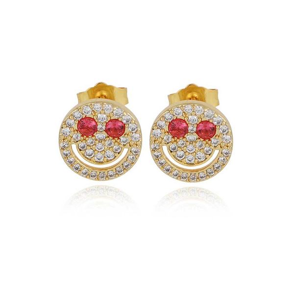 women jewelry earring stud hoop huggie hip-hop studded with zircon smiley face earrings personalized genuine gold plated 925 silver needle e, Golden;silver
women jewelry earring stud hoop huggie hip-hop studded with zircon smiley face earrings personalized genuine gold plated 925 silver needle e, Golden;silver