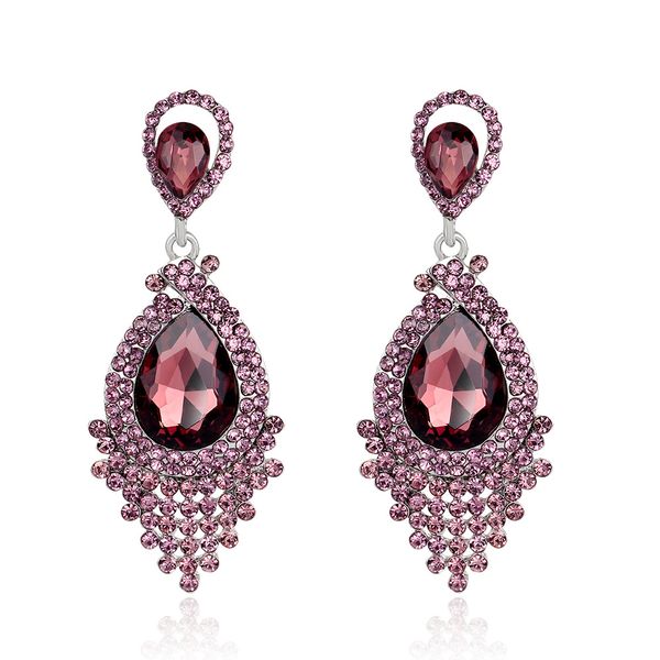 crystal earring popular jewelry chandeliers baroque stud earrings drop-shaped plated rhombus style fashion decotationgs for wemon party wear, Silver
crystal earring popular jewelry chandeliers baroque stud earrings drop-shaped plated rhombus style fashion decotationgs for wemon party wear, Silver