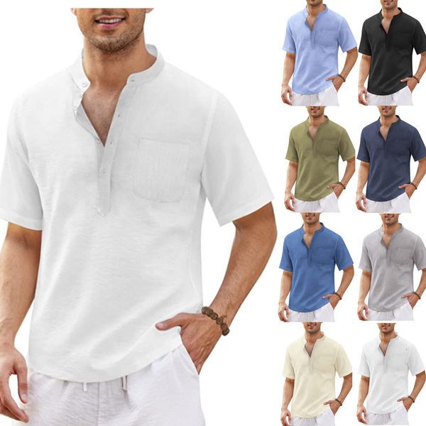 men's polos us size polo shirts men's 2023 summer men linen blend solid color casual pocket shortsleeve beach tshirt white black 2
men's polos us size polo shirts men's 2023 summer men linen blend solid color casual pocket shortsleeve beach tshirt white black 2