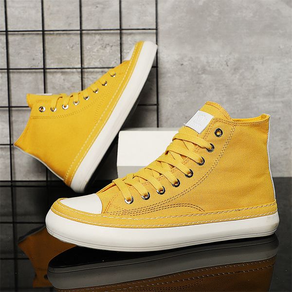 dress shoes classic yellow high sneakers for men comfortable lace up cnavas flat casual vulcanize espadrilles 230308, Black
dress shoes classic yellow high sneakers for men comfortable lace up cnavas flat casual vulcanize espadrilles 230308, Black