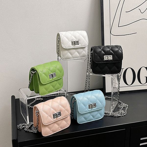 2023 kids diamond lattice quilted handbags kids metals letter buckle chain single shoulder bag lady style children messenger square bags z06, Black
2023 kids diamond lattice quilted handbags kids metals letter buckle chain single shoulder bag lady style children messenger square bags z06, Black