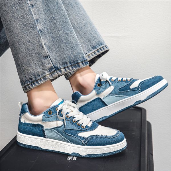 dress shoes fashion low sneakers men denim light running for tenis masculino sewing flats board outdoor 230308, Black
dress shoes fashion low sneakers men denim light running for tenis masculino sewing flats board outdoor 230308, Black