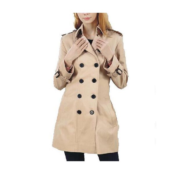 classic women trench coat fashion england middle long trench coat/brand design double breasted trench coat/cotton fabric waterproof trench c, Tan;black
classic women trench coat fashion england middle long trench coat/brand design double breasted trench coat/cotton fabric waterproof trench c, Tan;black