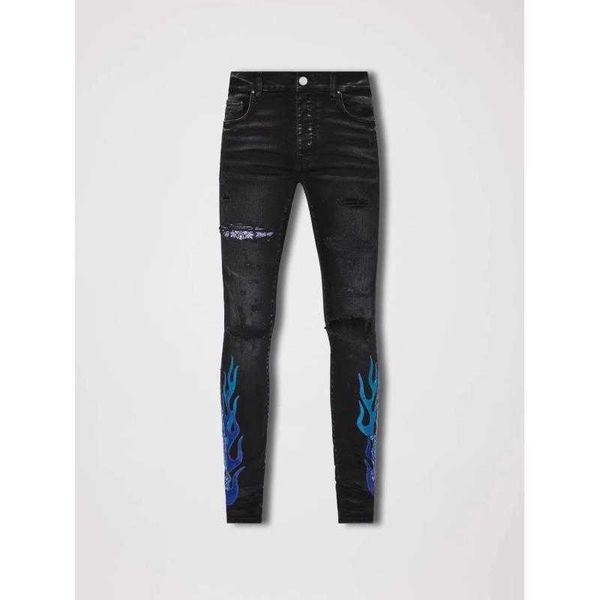 jeans men pants ammir black print flame men's slim fit high street fashion brand wash elastic style designer niche ins celebrity casual, Blue
jeans men pants ammir black print flame men's slim fit high street fashion brand wash elastic style designer niche ins celebrity casual, Blue