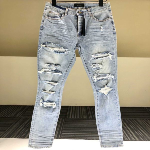 jeans men pants ammir black basic men's slim fit high street fashion brand elastic style designer niche ins celebrity casual leisure s7, Blue
jeans men pants ammir black basic men's slim fit high street fashion brand elastic style designer niche ins celebrity casual leisure s7, Blue