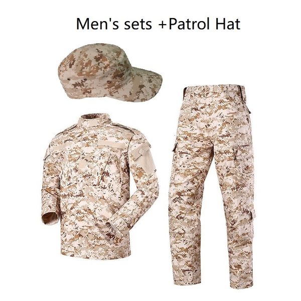 men s polos sets derset digital camouflage army uniform acu ribsmilitary uiforms with patrol hat 230308, White;black
men s polos sets derset digital camouflage army uniform acu ribsmilitary uiforms with patrol hat 230308, White;black