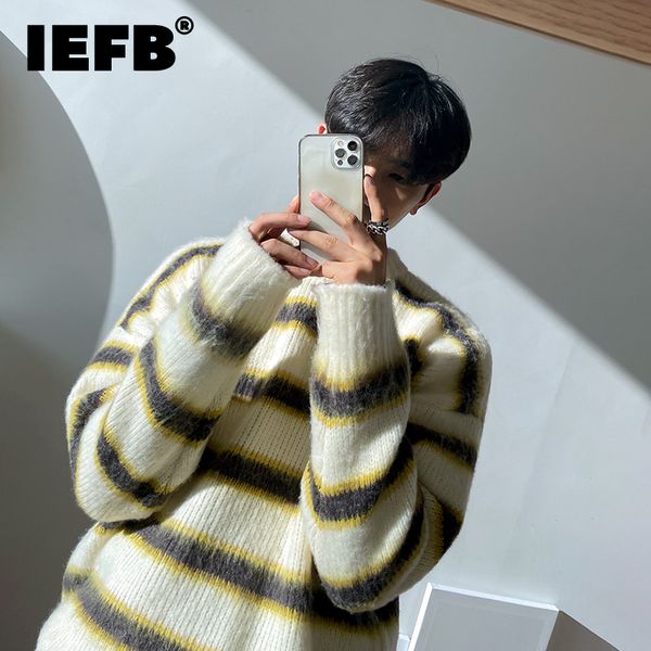 men s polos iefb casual loose striped sweater pullover autumn winter round neck long sleeve knitting korean chic 9d1683 230308, White;black
men s polos iefb casual loose striped sweater pullover autumn winter round neck long sleeve knitting korean chic 9d1683 230308, White;black