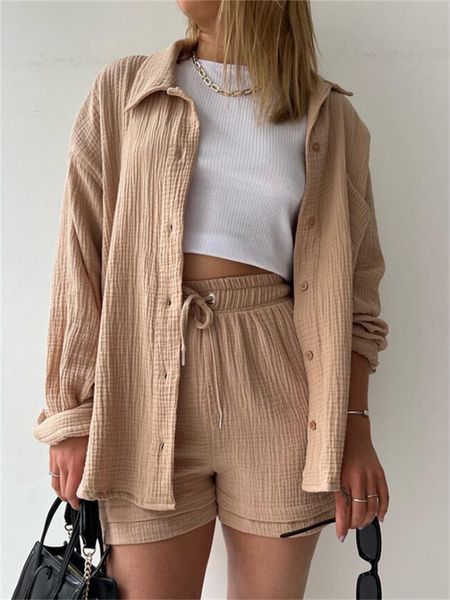women s two piece pants summer fashion lady casual cotton turn down collar long sleeve suits with drawstring shorts gauze cardigan shirt fo, White
women s two piece pants summer fashion lady casual cotton turn down collar long sleeve suits with drawstring shorts gauze cardigan shirt fo, White