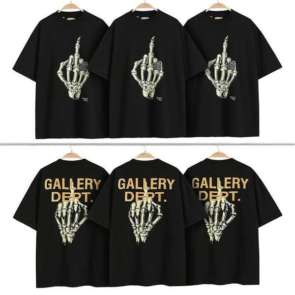 tee gilded letter skeleton hand bone ring printed round neck loose men's and women's short sleeve t-shirt, Black;white
tee gilded letter skeleton hand bone ring printed round neck loose men's and women's short sleeve t-shirt, Black;white