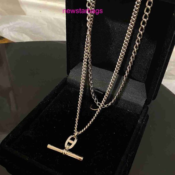 designer herms necklace for sale q double-layer chain multi-level pig nose small pendant necklace solid heavy industry simple n9 5, Silver
designer herms necklace for sale q double-layer chain multi-level pig nose small pendant necklace solid heavy industry simple n9 5, Silver