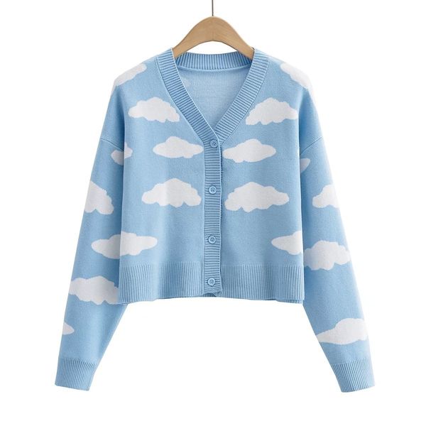 women's knits tee's tees clouds cardigan womens long sleeve button up crop knit autumn winter soft girl aesthetic outfit 230308, White
women's knits tee's tees clouds cardigan womens long sleeve button up crop knit autumn winter soft girl aesthetic outfit 230308, White