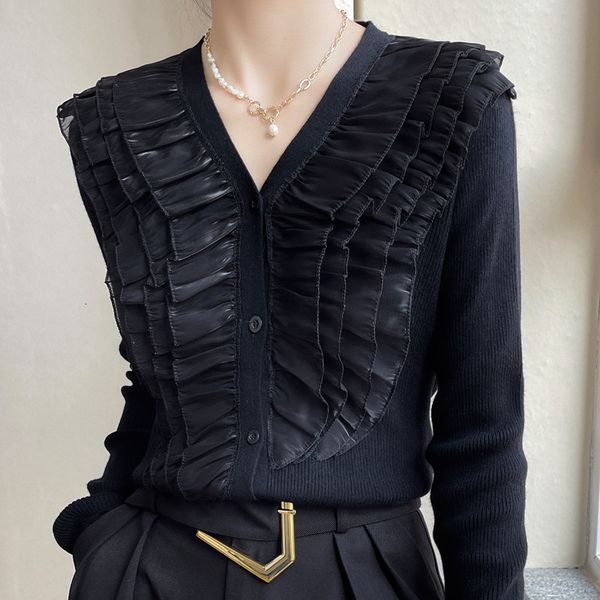 women's knits tee's tees pure woolen sweater loose vneck base black sstyle small blouse organza ppeplum cashmere 230308, White
women's knits tee's tees pure woolen sweater loose vneck base black sstyle small blouse organza ppeplum cashmere 230308, White