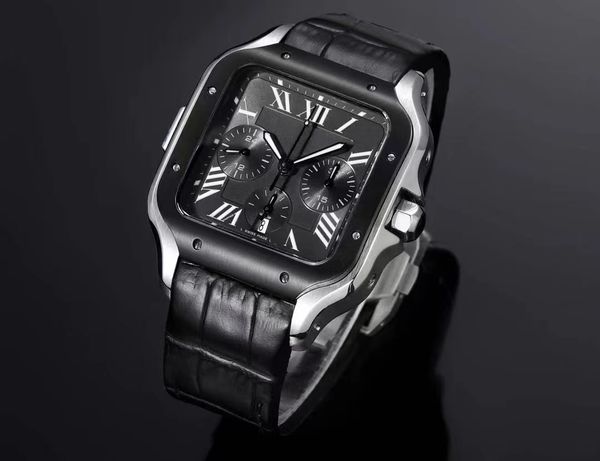 designer watch men's 43mm black ring mouth with silver stainless steel case fully automatic mechanical six needle sports cowhhide strap, Slivery;brown
designer watch men's 43mm black ring mouth with silver stainless steel case fully automatic mechanical six needle sports cowhhide strap, Slivery;brown