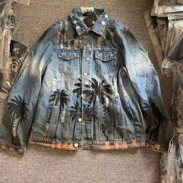coat jackets men's ammircoconut tree damaged denim jacket fashion designer brand niche ins celebrity casual leisure, Black;brown
coat jackets men's ammircoconut tree damaged denim jacket fashion designer brand niche ins celebrity casual leisure, Black;brown