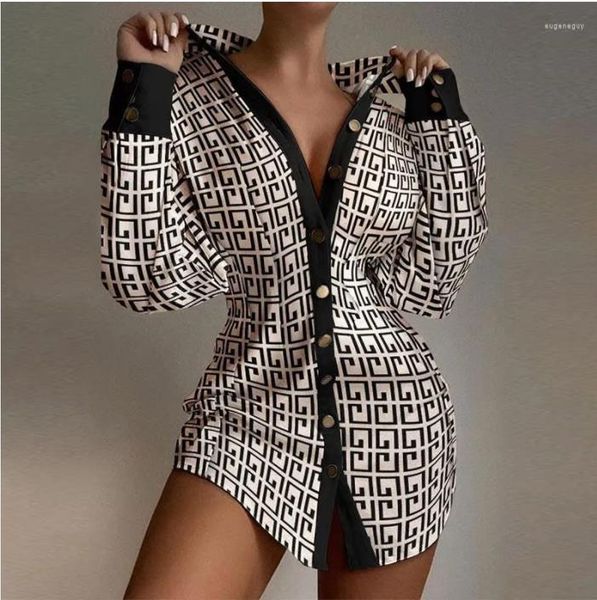 female designer shirt retro pattern printed slim shirt blue fashion lapel button up long shirt women's casual sleeve office harajuku ju, White
female designer shirt retro pattern printed slim shirt blue fashion lapel button up long shirt women's casual sleeve office harajuku ju, White