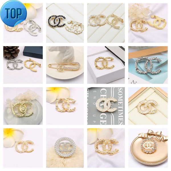 18style luxury brand designer letter pins brooches women gold silver crysatl pearl rhinestone cape buckle brooch suit pin wedding party, Gray
18style luxury brand designer letter pins brooches women gold silver crysatl pearl rhinestone cape buckle brooch suit pin wedding party, Gray