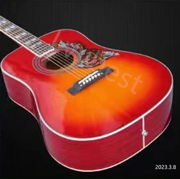 lvy1960 hummingbird style acoustic guitar with fixed bridge honey burst red tortoised pickguard solid spruce board red
lvy1960 hummingbird style acoustic guitar with fixed bridge honey burst red tortoised pickguard solid spruce board red