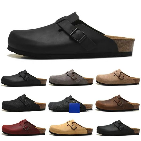 2023 boston clog men women designer birks sandals slippers leather bag head pull cork flats mules woody loafers men women slipper sandals br, Black
2023 boston clog men women designer birks sandals slippers leather bag head pull cork flats mules woody loafers men women slipper sandals br, Black