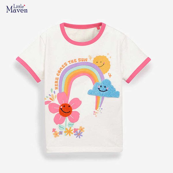 t-shirts little maven toddler girls t shirts come the sun rainbow cute girls short sleeve clothes 2 to 7 year children girls shirt l230309, Blue
t-shirts little maven toddler girls t shirts come the sun rainbow cute girls short sleeve clothes 2 to 7 year children girls shirt l230309, Blue