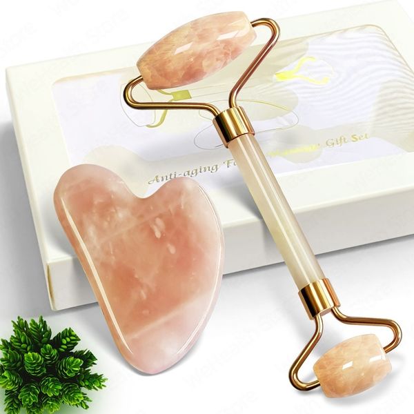 face care devices rose quartz natural gua sha jade roller beauty skin set massager for gouache scraper lifting massage tool 230309
face care devices rose quartz natural gua sha jade roller beauty skin set massager for gouache scraper lifting massage tool 230309