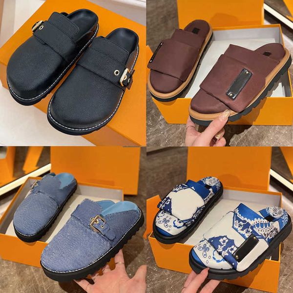 men womens easy slides cosy comfort mules luxury leather flat slippers platform sandals fashion summer flowers shoes size 35-45 with box no4, Black
men womens easy slides cosy comfort mules luxury leather flat slippers platform sandals fashion summer flowers shoes size 35-45 with box no4, Black
