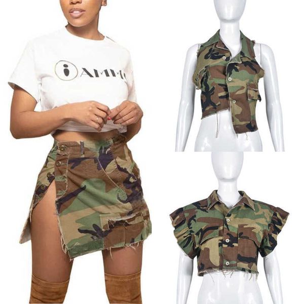 womens designer clothing 2023 camouflage skirt and vest summer new fashion full open dress, Black;gray
womens designer clothing 2023 camouflage skirt and vest summer new fashion full open dress, Black;gray