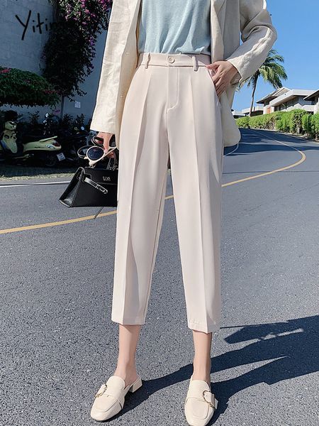 women's pants capris yitimoky suit pants woman high waist pants office lady harem pants women trousers black beige korean fashion capri, Black;white
women's pants capris yitimoky suit pants woman high waist pants office lady harem pants women trousers black beige korean fashion capri, Black;white