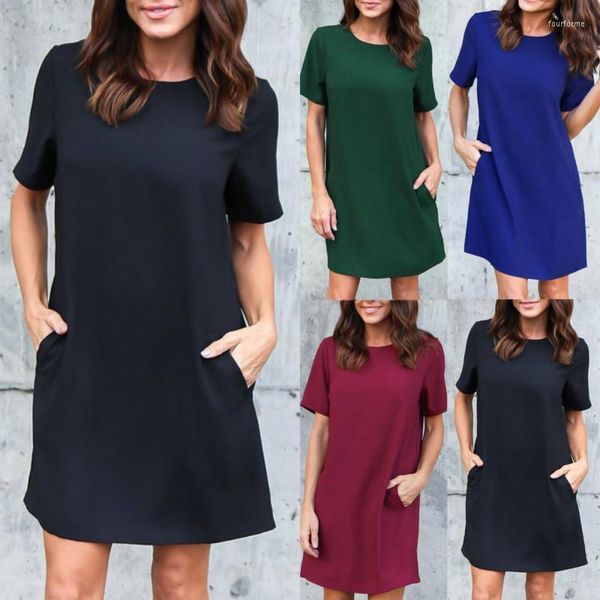 casual dresses women spring summer dress solid short sleeveless boyfriend pocket plain female home vestidos, Black;gray
casual dresses women spring summer dress solid short sleeveless boyfriend pocket plain female home vestidos, Black;gray