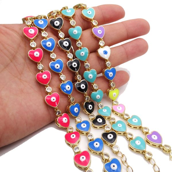 designer inlaid zircon copper plated gold drop color paint devil eyes heart-shaped bracelet magic eyes charm bracelet jewelry, Golden;silver
designer inlaid zircon copper plated gold drop color paint devil eyes heart-shaped bracelet magic eyes charm bracelet jewelry, Golden;silver