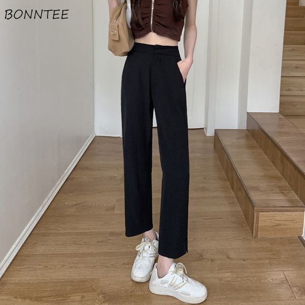women's pants capris straight casual pants women high waist loose elegant summer trousers females vintage all-match simple solid korean, Black;white
women's pants capris straight casual pants women high waist loose elegant summer trousers females vintage all-match simple solid korean, Black;white